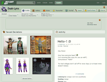 Tablet Screenshot of dusk-lynx.deviantart.com