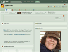 Tablet Screenshot of paladin343.deviantart.com