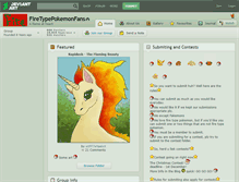 Tablet Screenshot of firetypepokemonfans.deviantart.com