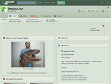 Tablet Screenshot of dinosaurjosh.deviantart.com