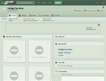 Tablet Screenshot of indigocarmine.deviantart.com