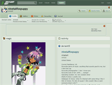 Tablet Screenshot of ninetailfoxpuppy.deviantart.com