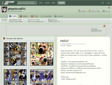 Tablet Screenshot of phoenixwolf33.deviantart.com