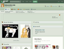 Tablet Screenshot of matsumoto-club.deviantart.com