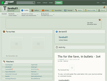 Tablet Screenshot of favebull1.deviantart.com