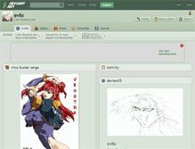 Tablet Screenshot of evilx.deviantart.com