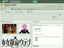 Tablet Screenshot of pikachu-must-die.deviantart.com