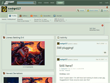 Tablet Screenshot of icedrgn027.deviantart.com