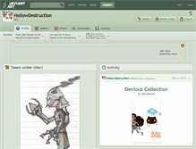 Tablet Screenshot of hollowdestruction.deviantart.com