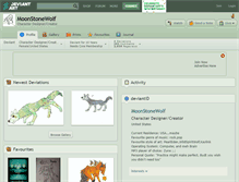 Tablet Screenshot of moonstonewolf.deviantart.com