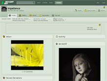 Tablet Screenshot of impatience.deviantart.com