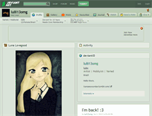 Tablet Screenshot of lulii13omg.deviantart.com