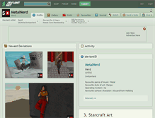 Tablet Screenshot of metalnerd.deviantart.com