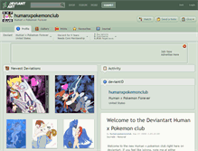 Tablet Screenshot of humanxpokemonclub.deviantart.com