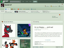 Tablet Screenshot of nick50107.deviantart.com