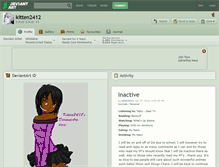 Tablet Screenshot of kitten2412.deviantart.com