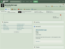 Tablet Screenshot of demonbuttercupp.deviantart.com