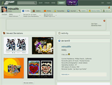 Tablet Screenshot of minuslife.deviantart.com