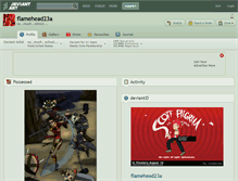 Tablet Screenshot of flamehead23a.deviantart.com