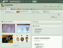 Tablet Screenshot of dreamrising.deviantart.com