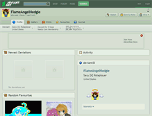 Tablet Screenshot of flameangelhedgie.deviantart.com