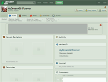 Tablet Screenshot of mydreamgirlforever.deviantart.com