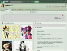 Tablet Screenshot of darkeyez27.deviantart.com