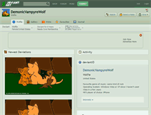 Tablet Screenshot of demonicvampyrewolf.deviantart.com