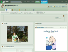 Tablet Screenshot of animesweetgirl25.deviantart.com