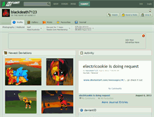 Tablet Screenshot of blackdeath7123.deviantart.com