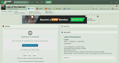 Desktop Screenshot of lady-of-the-damned.deviantart.com