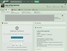 Tablet Screenshot of lady-of-the-damned.deviantart.com