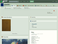 Tablet Screenshot of dman501.deviantart.com