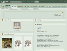 Tablet Screenshot of lupinia.deviantart.com