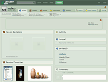 Tablet Screenshot of mzhou.deviantart.com