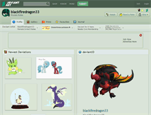 Tablet Screenshot of blackfiredragon33.deviantart.com