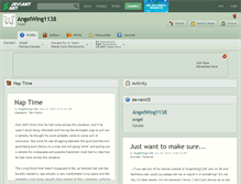 Tablet Screenshot of angelwing1138.deviantart.com
