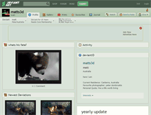 Tablet Screenshot of matts3d.deviantart.com