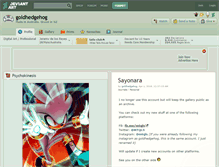 Tablet Screenshot of goldhedgehog.deviantart.com