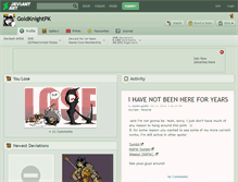 Tablet Screenshot of goldknightpk.deviantart.com