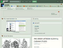 Tablet Screenshot of chrislie.deviantart.com