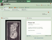 Tablet Screenshot of bentoddfox.deviantart.com