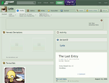 Tablet Screenshot of lysia.deviantart.com