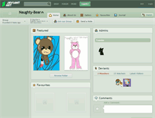 Tablet Screenshot of naughty-bear.deviantart.com