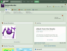 Tablet Screenshot of demon-aku-aku.deviantart.com