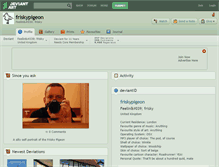 Tablet Screenshot of friskypigeon.deviantart.com