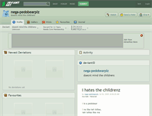 Tablet Screenshot of nega-pedobearplz.deviantart.com