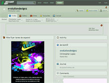 Tablet Screenshot of evolutiondesignz.deviantart.com