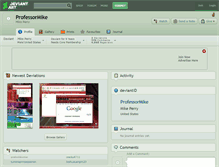 Tablet Screenshot of professormike.deviantart.com