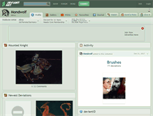 Tablet Screenshot of mondwolf.deviantart.com